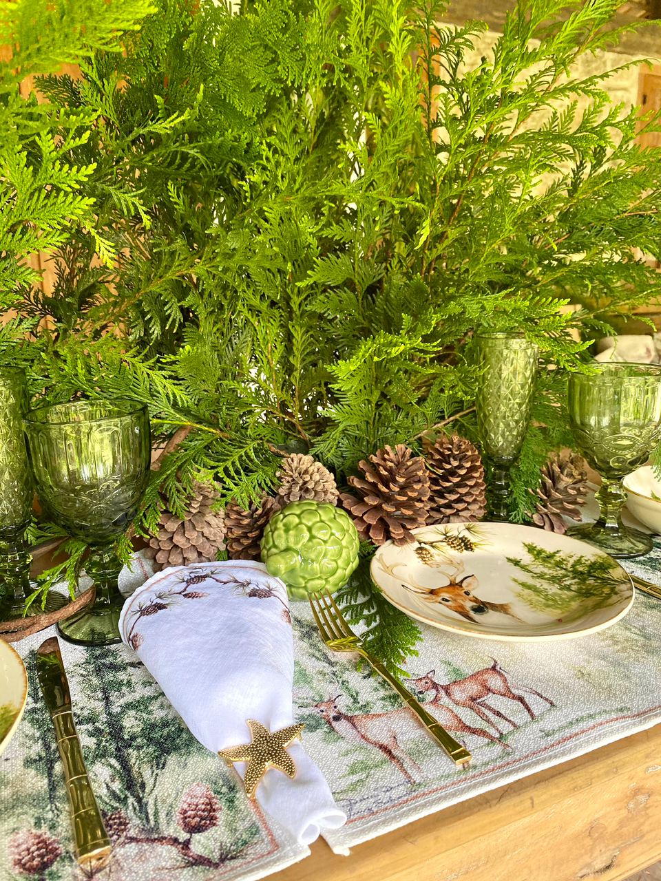 Capa de Almofada Cenas de Natal Coloridas