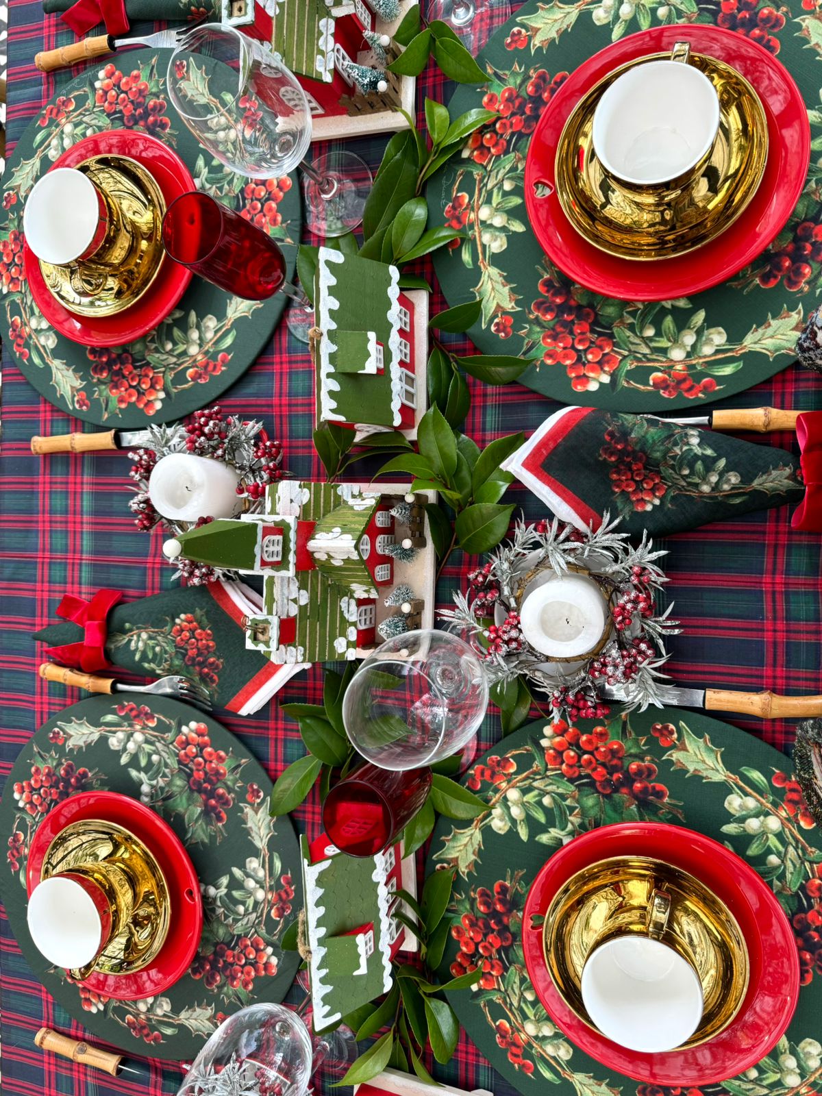 Guardanapo Natal Guirlanda Cherry