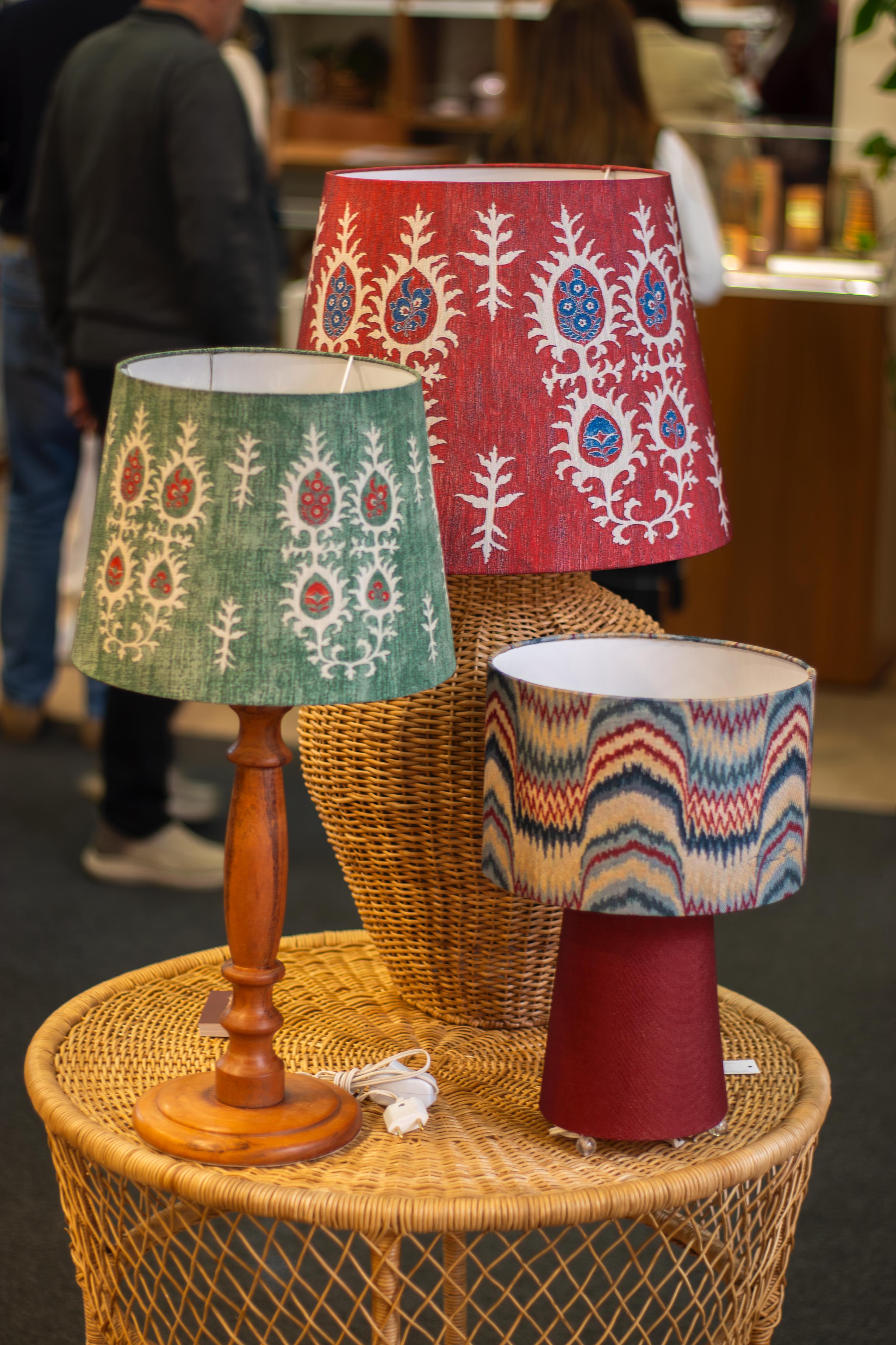 Abajur de Tecido Clássico Ikat Missoni