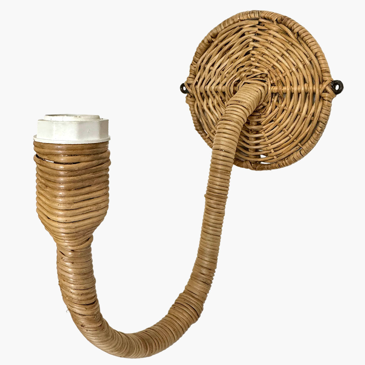 Arandela em Junco Natural U - R$ 380,00 - Mini Cúpula Ikat Marrocos - R$ 260,00