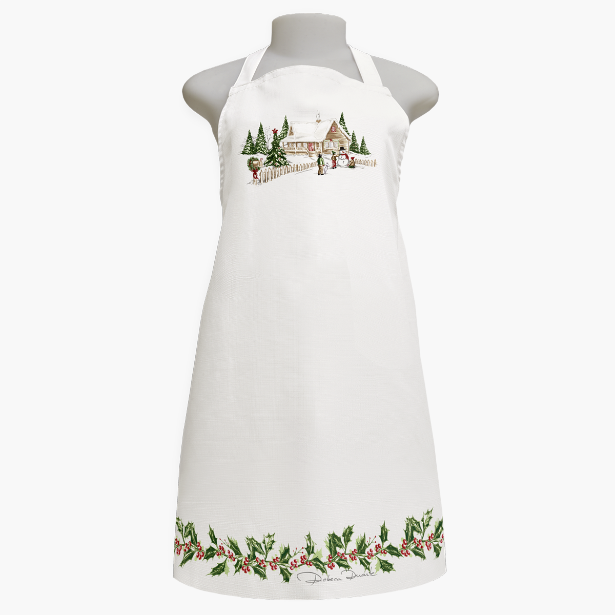 Avental de cozinha Cenas de Natal Coloridas