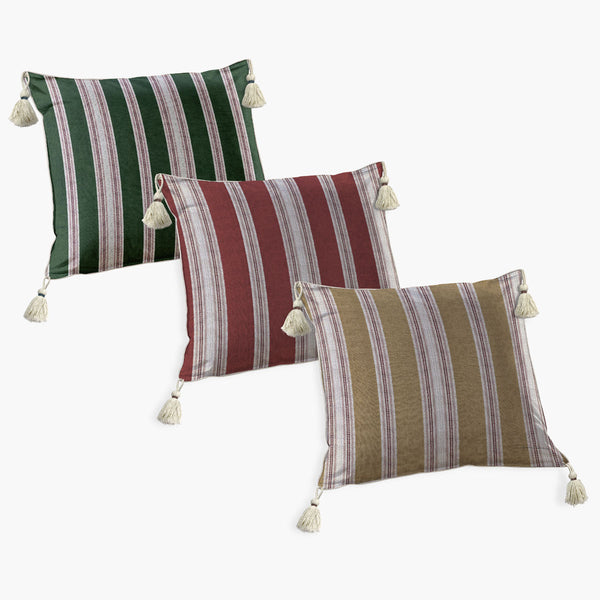Almofada Quadrada Listradas Ikat Kantha