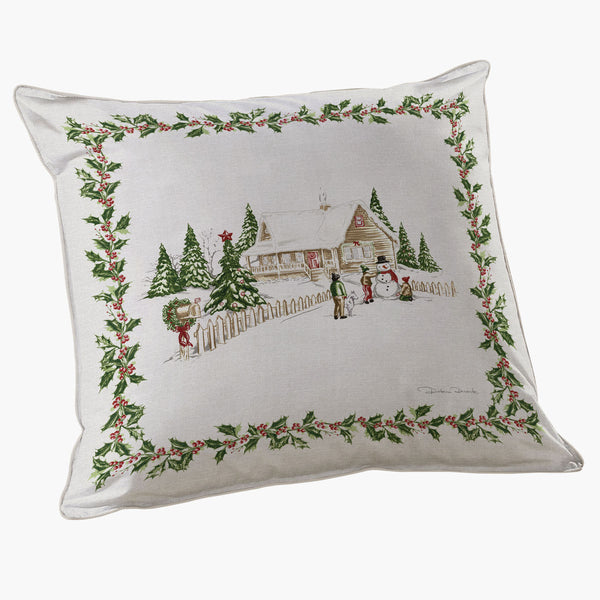 Capa de Almofada Cenas de Natal Coloridas