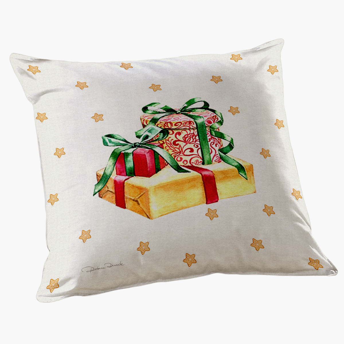Capa de Almofada Quadrada Presentes Natal Encantado