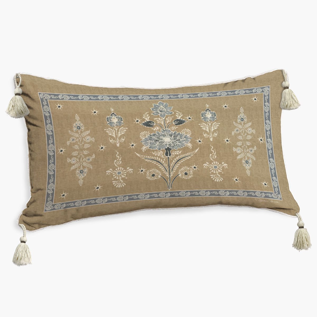 Capa de Almofada Baguete Ikat Odish Com Pingentes
