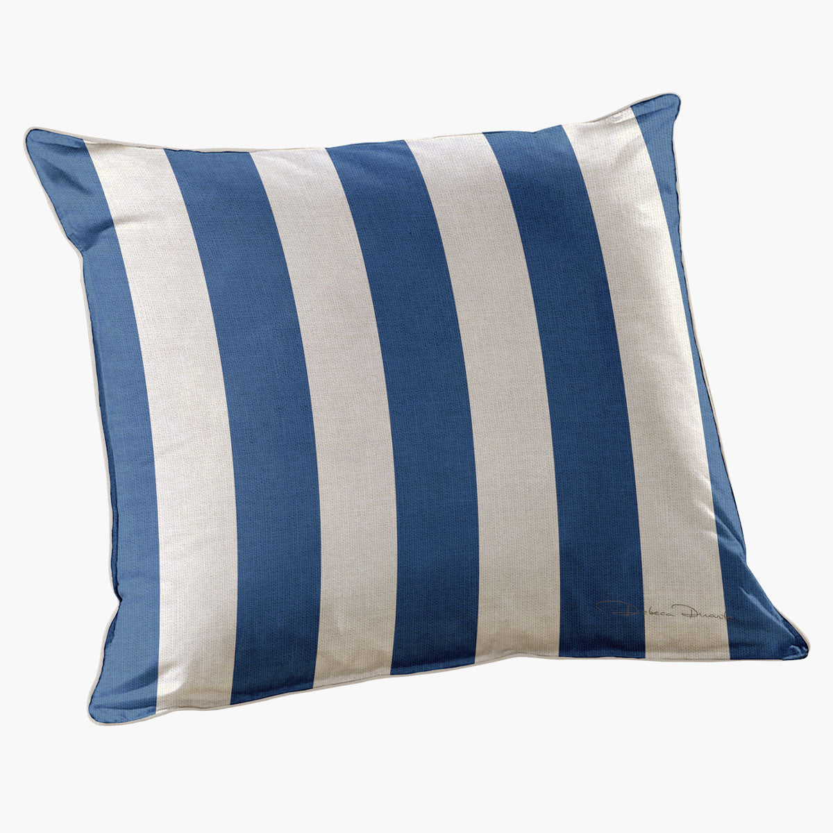 Capa de Almofada Quadrada Listrada Verde - Listras Largas