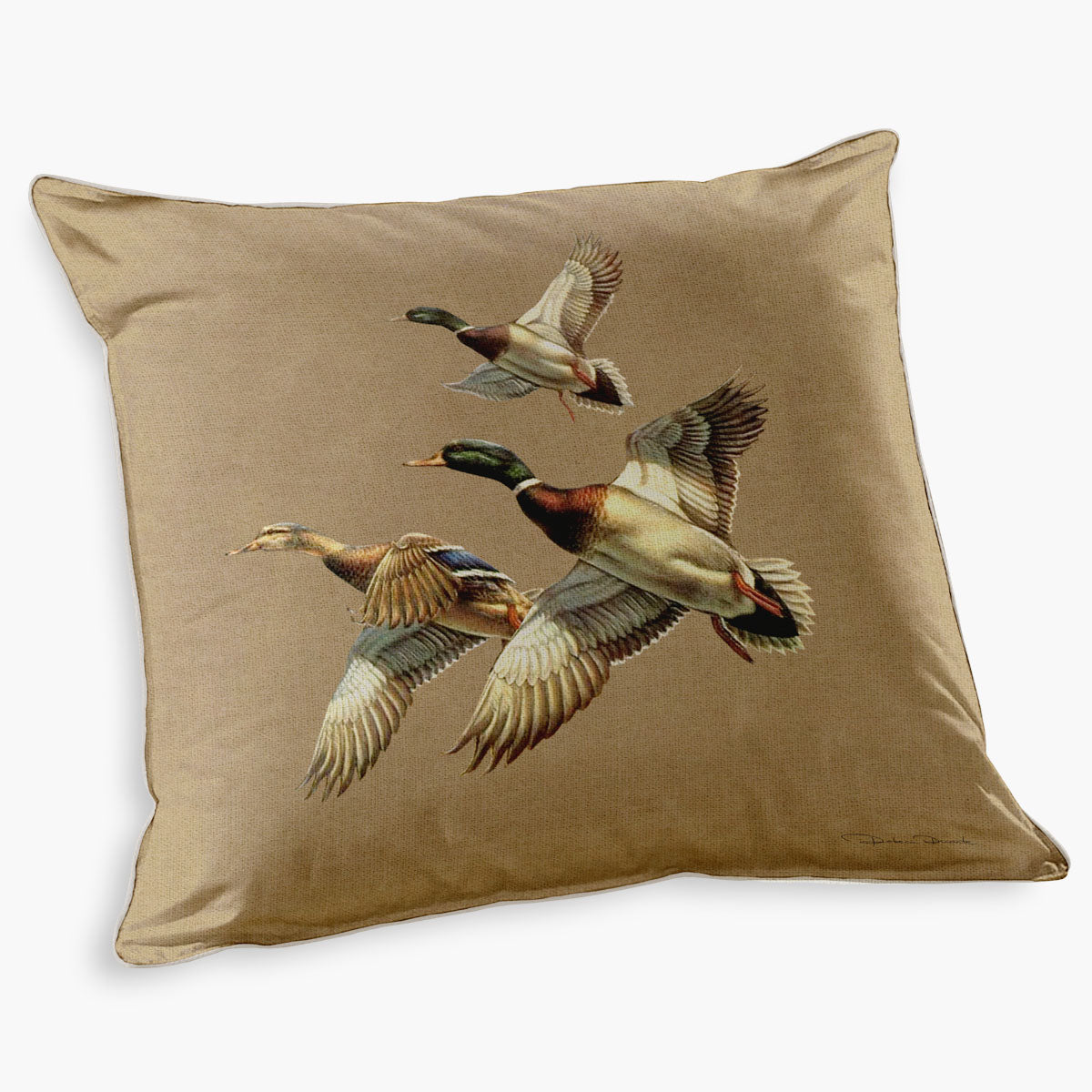 Capas de Almofadas Quadradas Saffron e Patos Selvagens