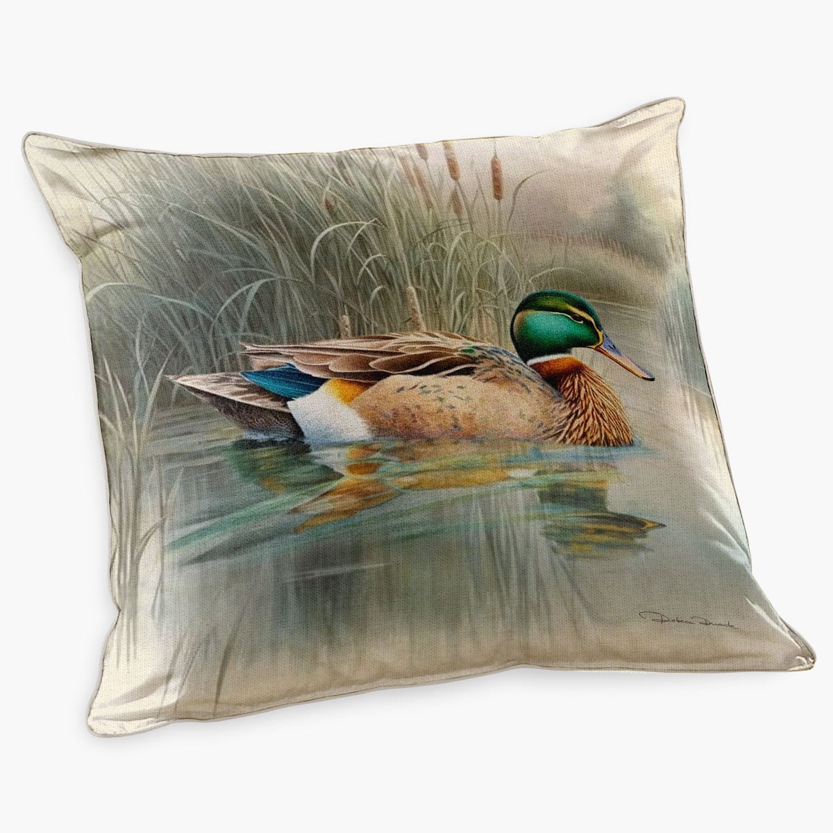Capas de Almofadas Quadradas Saffron e Patos Selvagens