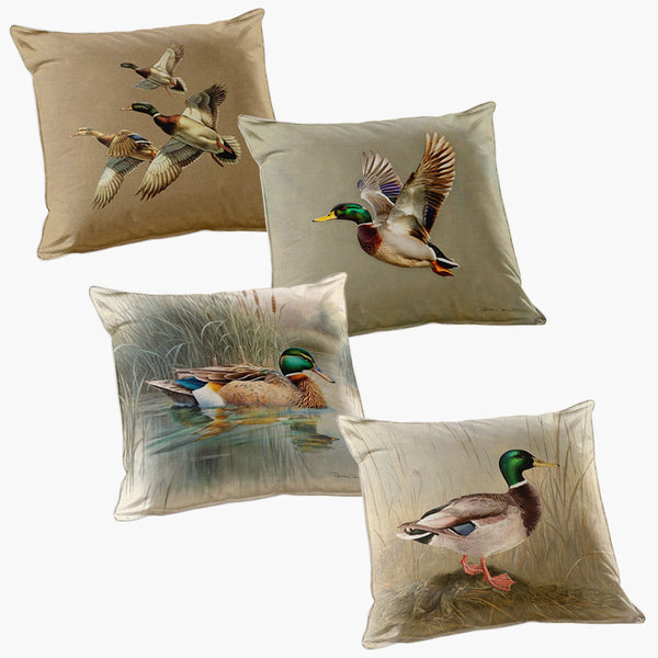 Capas de Almofadas Quadradas Saffron e Patos Selvagens