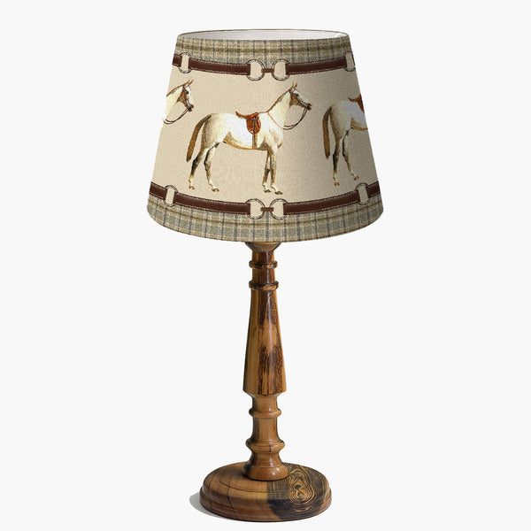 Cúpula de abajur Cavalo com Xadrez