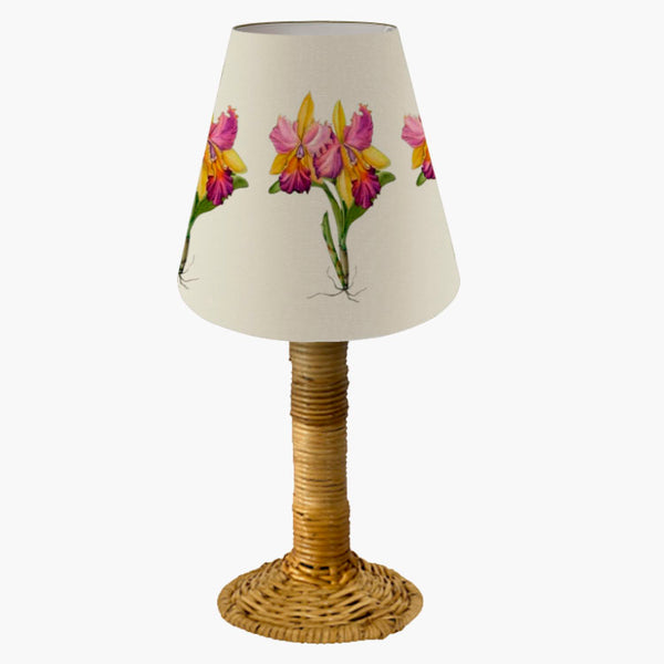 Mini Cúpula de Abajur Orquídea Vintage