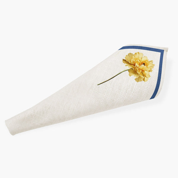 Guardanapo Azul Listras com Papoulas