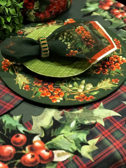 Guardanapo Natal Guirlanda Cherry