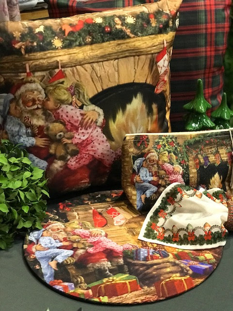 Toalha para Lavabo Natal Lareira Village