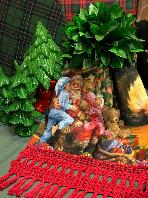 Toalha para Lavabo Natal Lareira Village