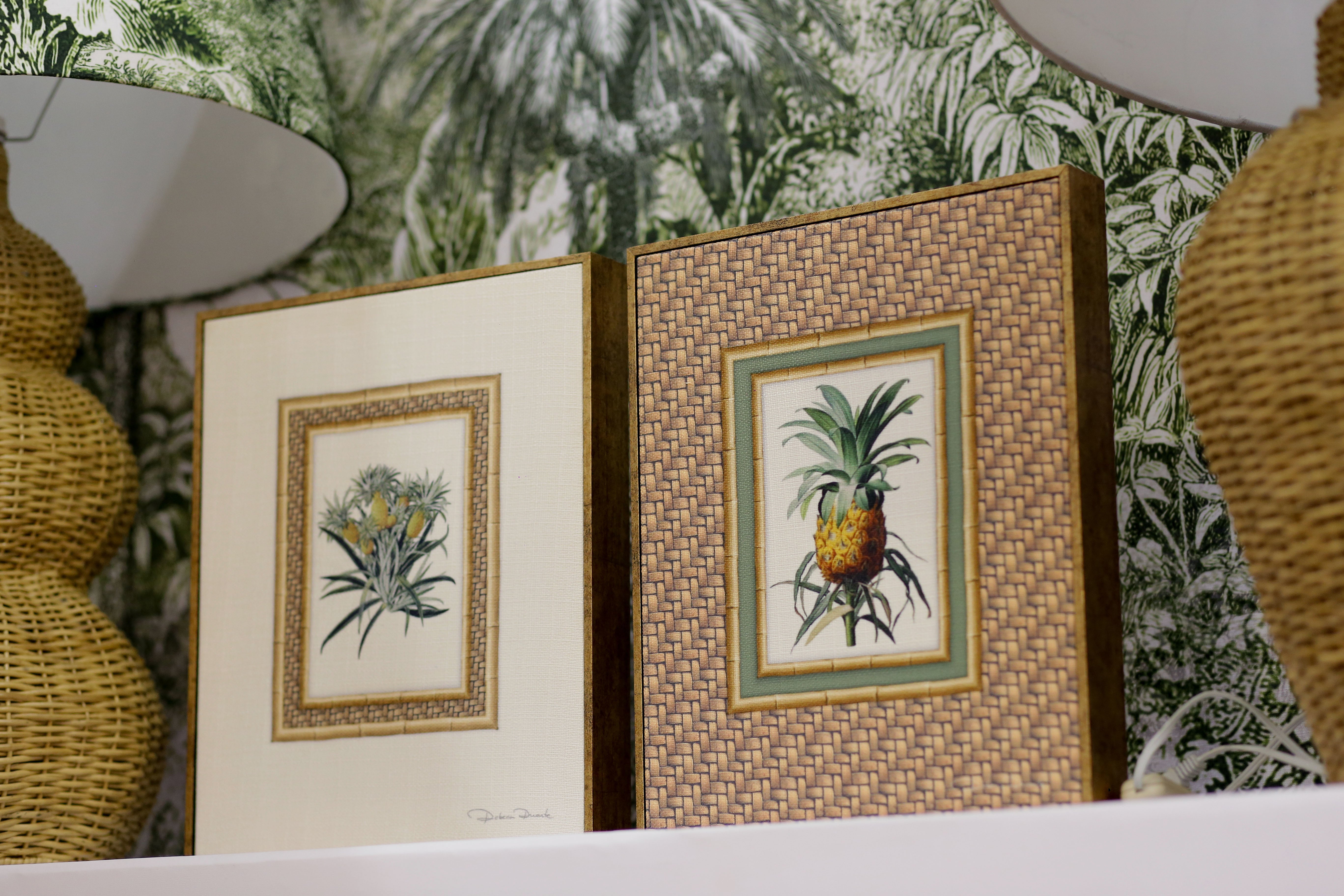 Quadro Decorativo Abacaxi 2 - Moldura de Madeira