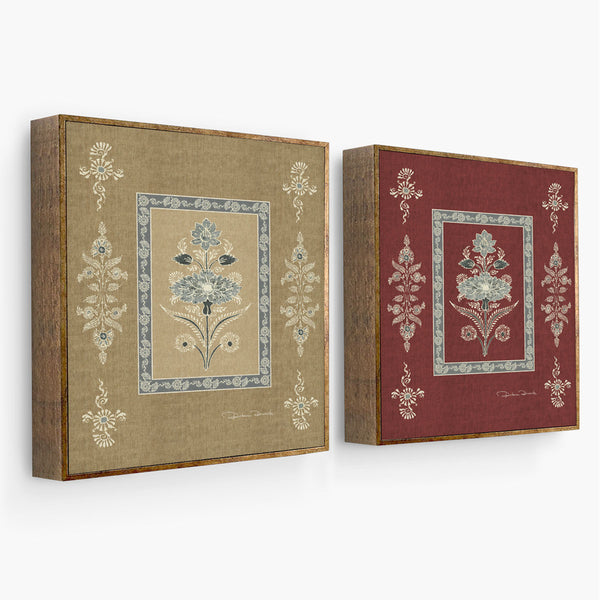 Kit 02 Quadros Decorativos Ikat Odish