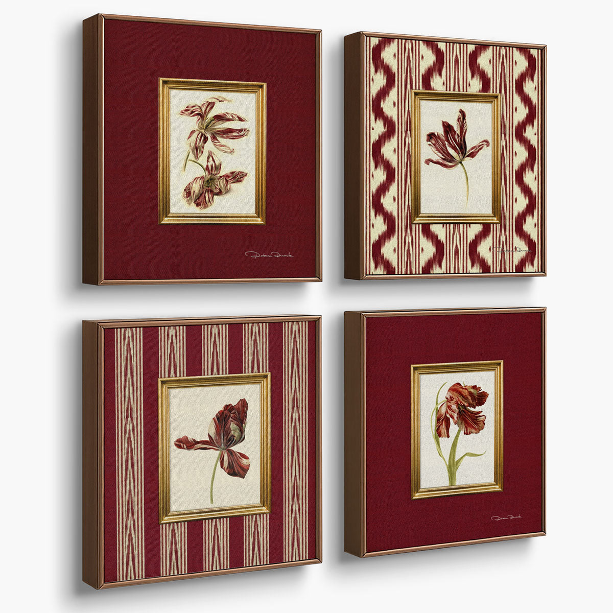 Kit de 4 Quadros Decorativos Ikat Khiva