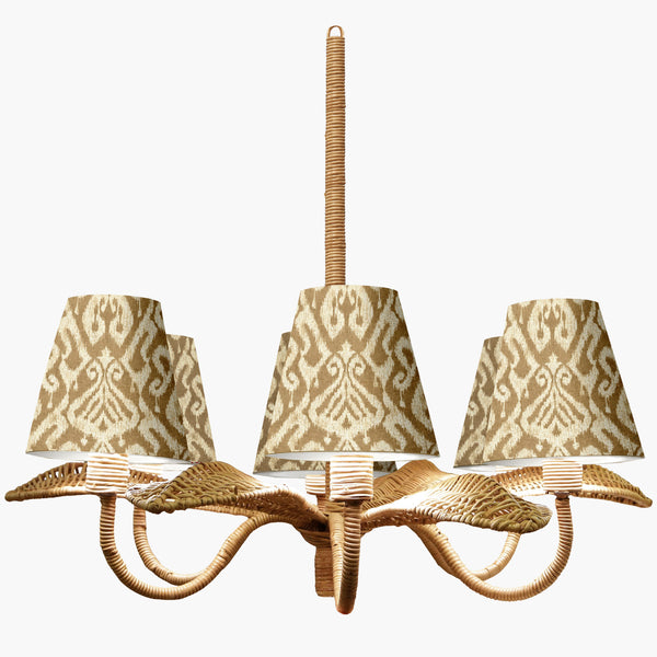 Lustre Folhagem Baixa em Junco - Cúpulas vendidas separadamente