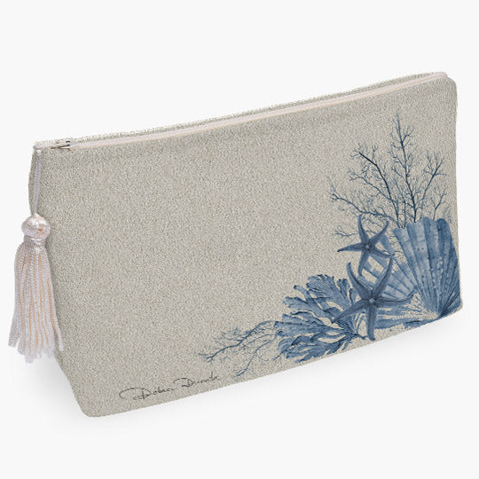 Necessaire Coral Azul Delavê