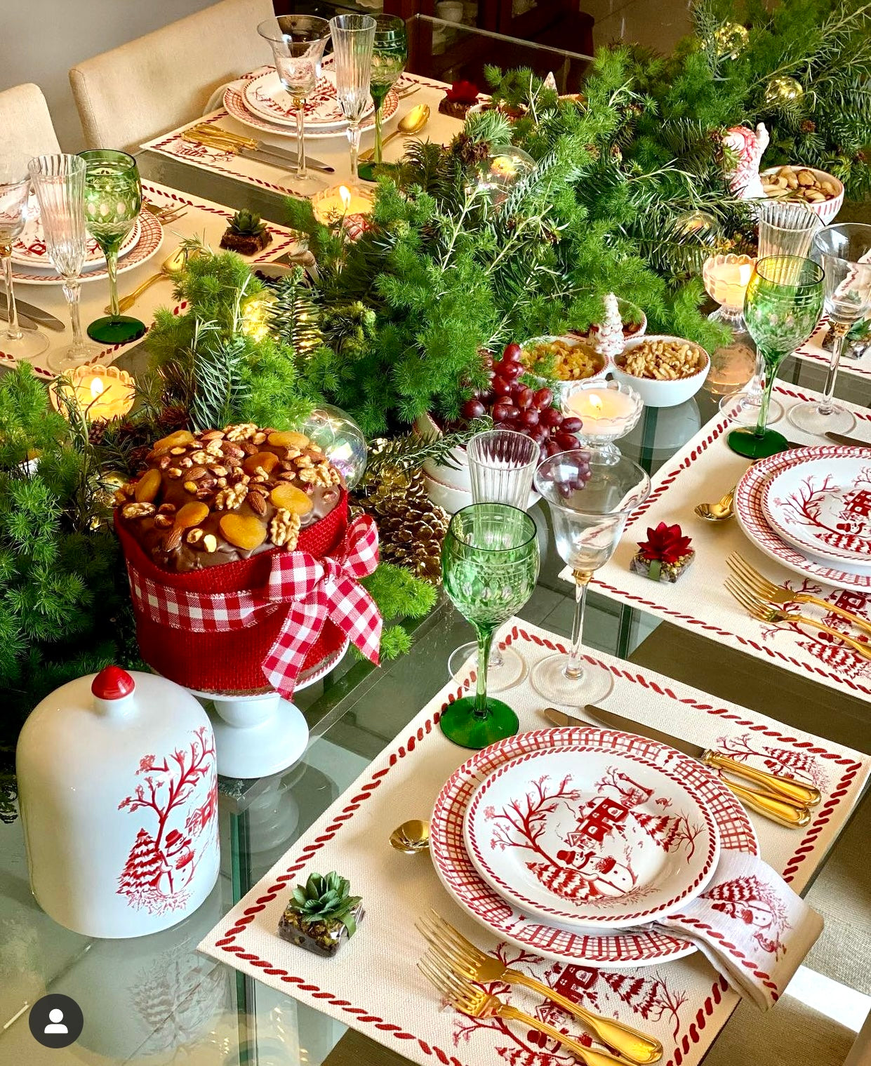 Guardanapo Cenas de Natal Vermelho