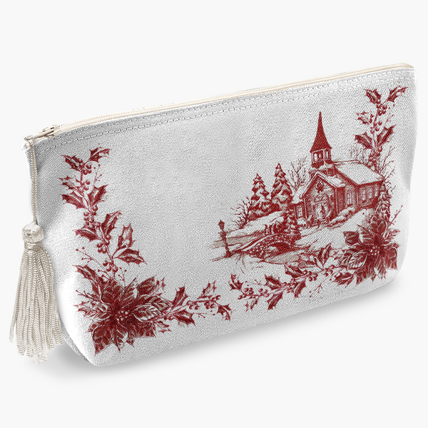 Necessaire Cenas de Natal Vermelho
