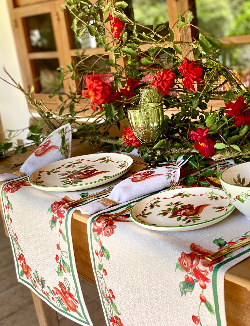 Avental de cozinha Natal Esquilo