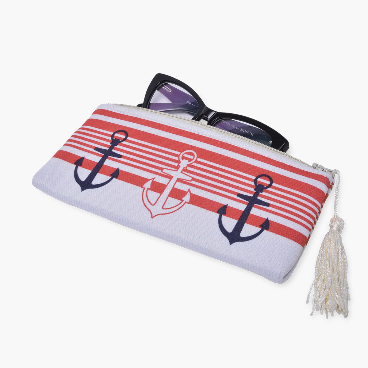 Porta-óculos Listras e Âncoras