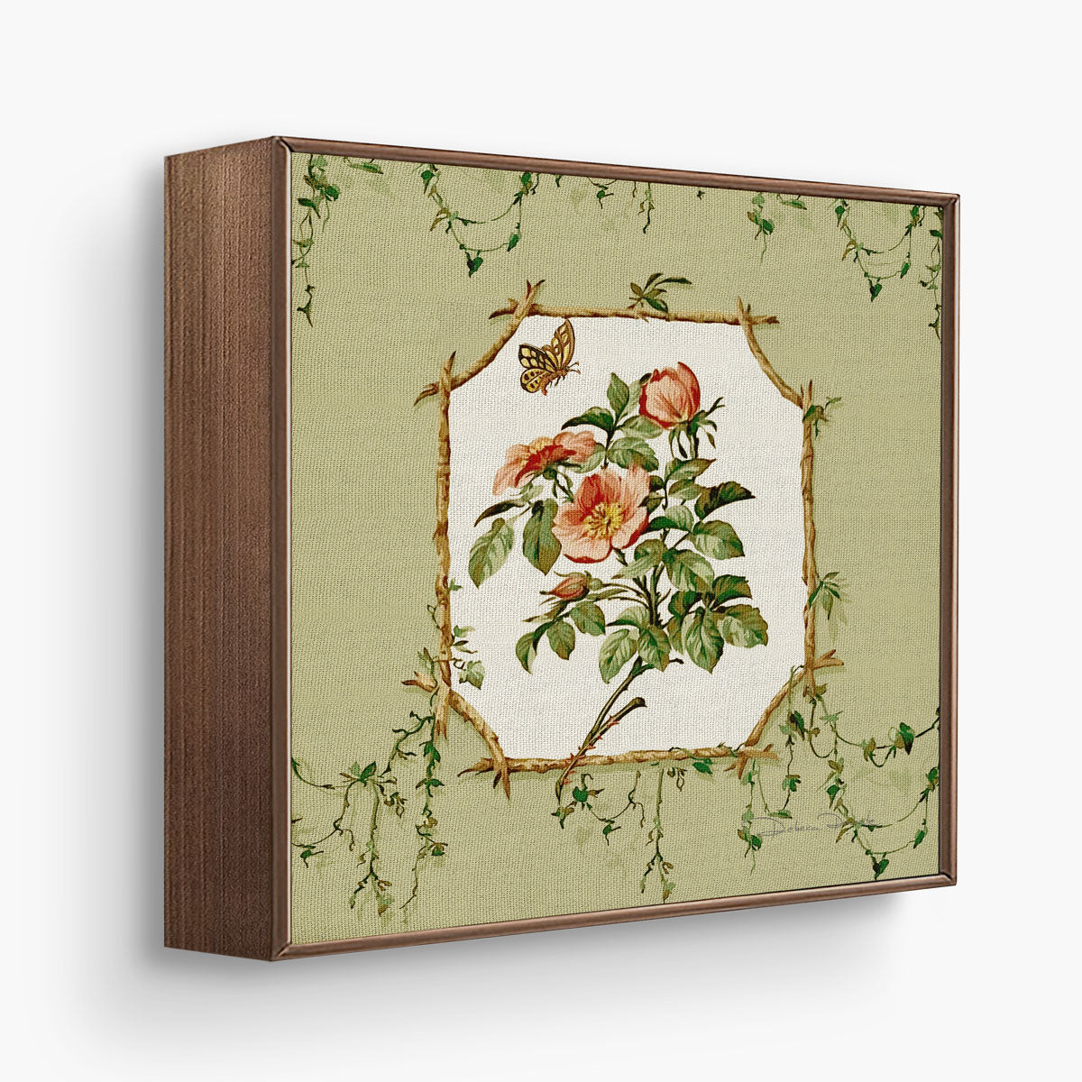 kit 4 Quadros Decorativos Floral Heras (20x20)