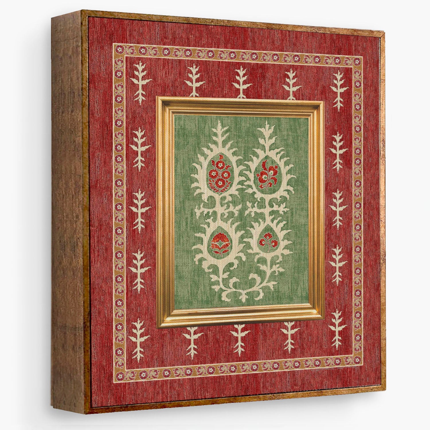 Quadros Ikat Marrocos - Moldura de Madeira