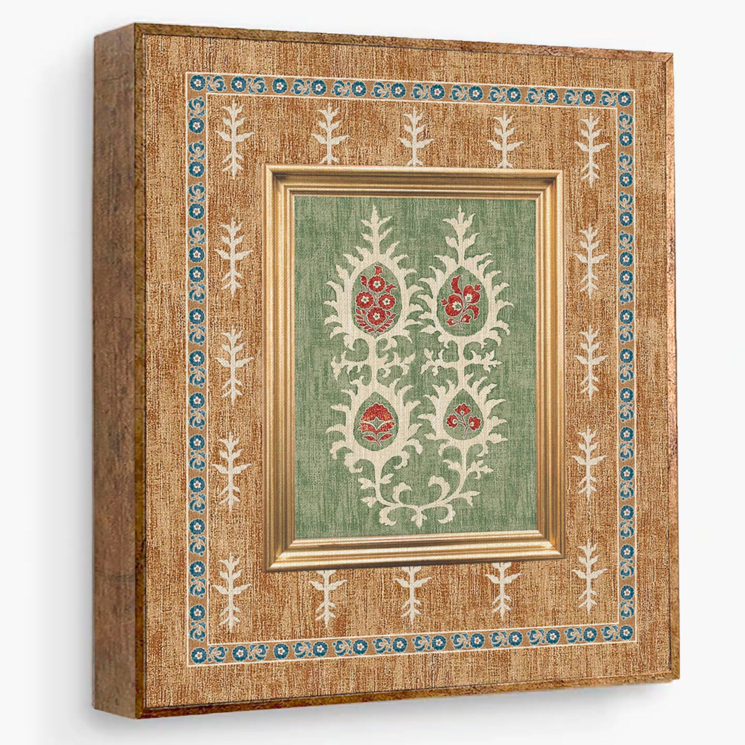 Quadros Ikat Marrocos - Moldura de Madeira