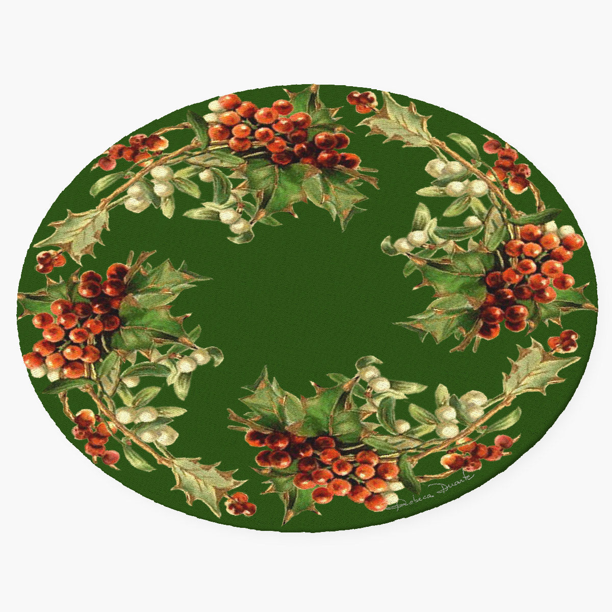 Sousplat Natal Guirlanda Cherry