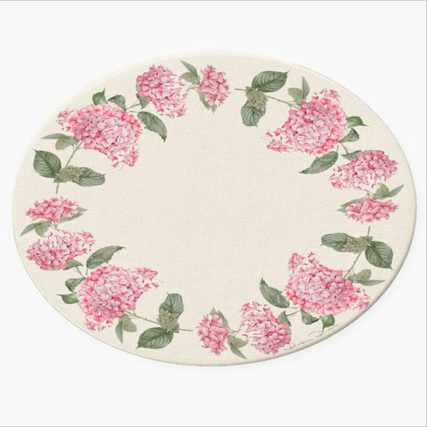 Sousplat Hortensia Rosa