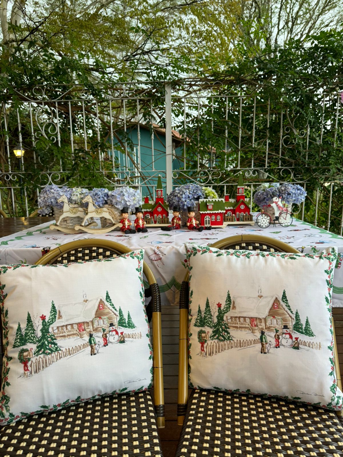 Avental de cozinha Cenas de Natal Coloridas