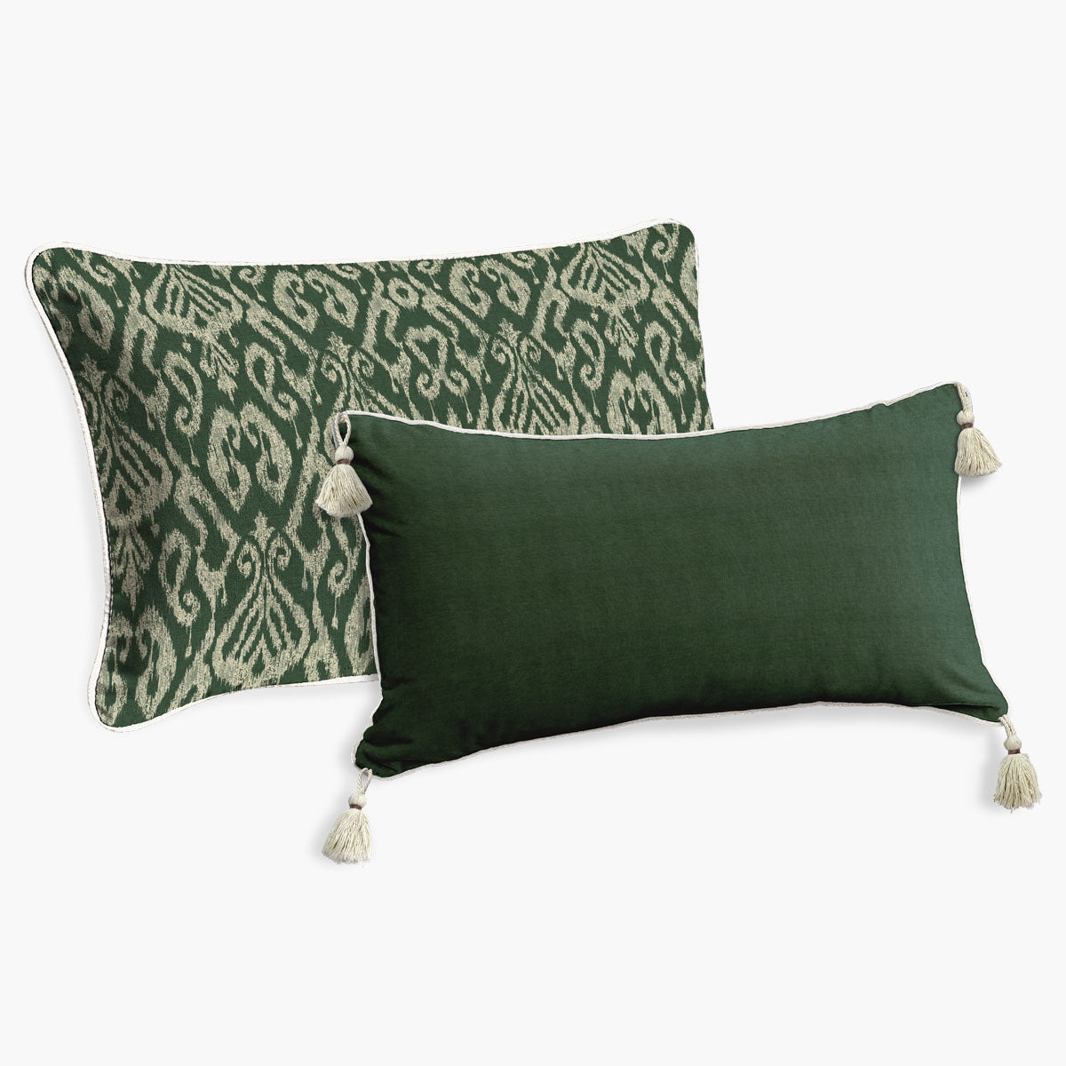 Capa de Almofada Baguete Ikat Kantha