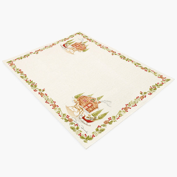 Jogo Americano Natal Casinha de Madeira