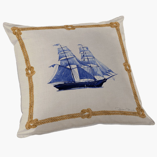 Capa de Almofada Barco Aquarela - Rebeca Duarte Home
