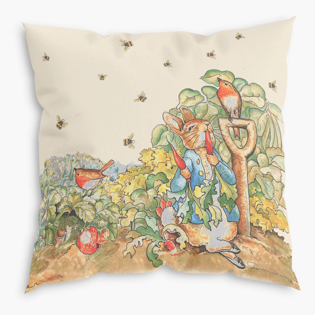 Capa de Almofada Páscoa Peter Rabbit Abelhinhas