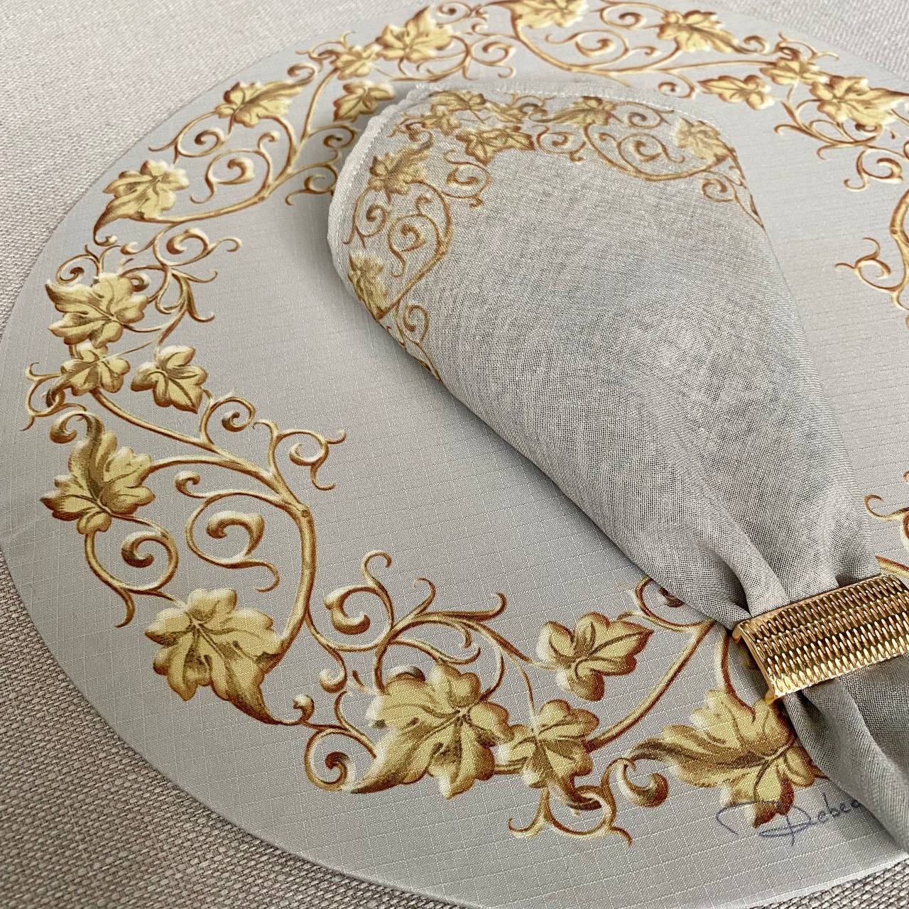 Capa de Almofada Quadrada Grape Dourado - Rebeca Duarte Home