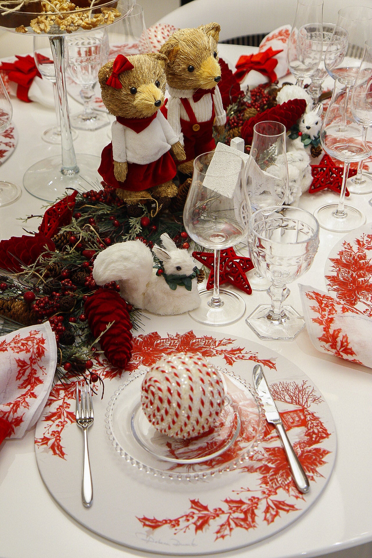 Guardanapo Cenas de Natal Vermelho