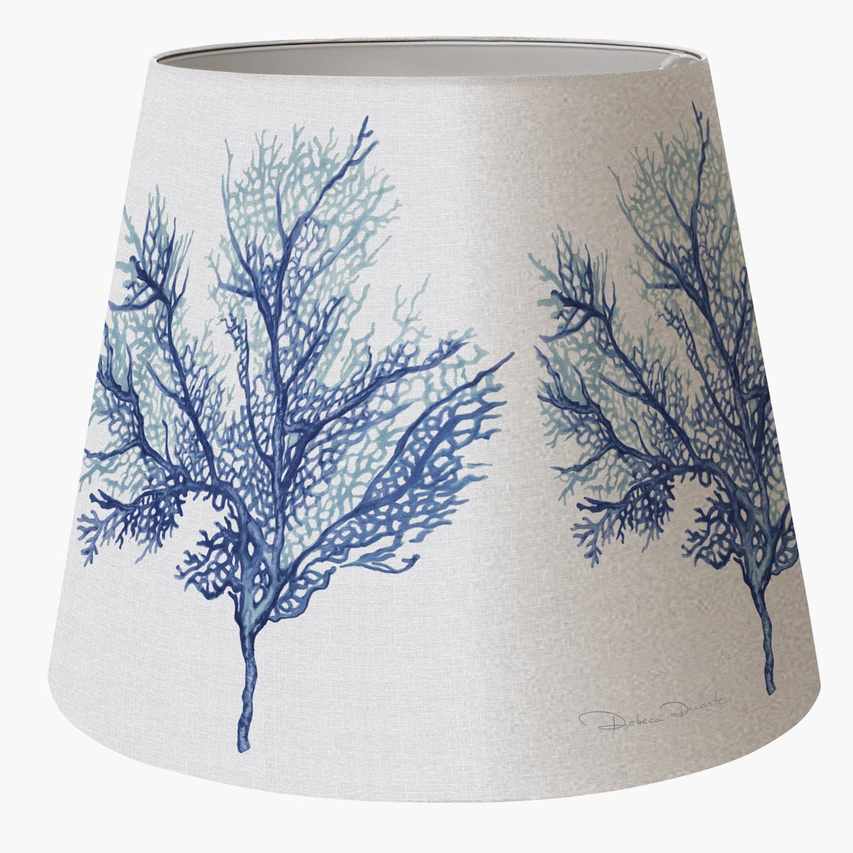 Cúpula de abajur - Coral Azul Delave (tamanho M) - Rebeca Duarte Home