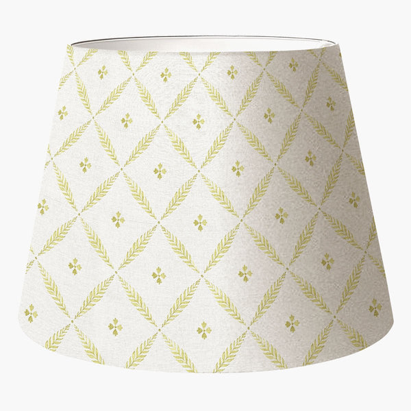 Cúpula de abajur Gravataria Verde - Pedestal de madeira Maciça - Rebeca Duarte Home