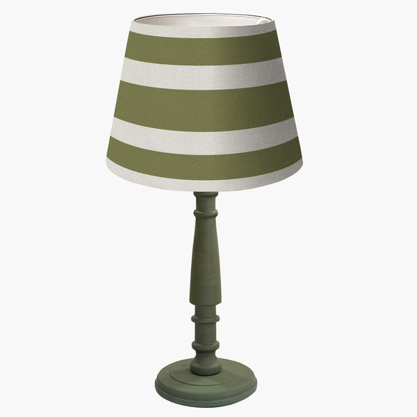 Cúpula de abajur - Listras Verde - Rebeca Duarte Home