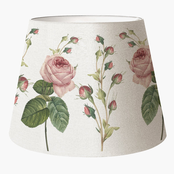 Cúpula de abajur - Rosas Românticas (Tamanho M) - Rebeca Duarte Home