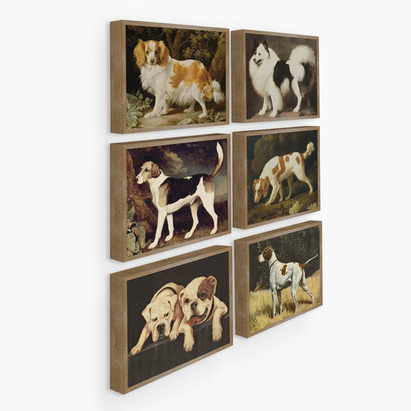 kit Com 6 Quadros Decorativos Dogs 20 x 27 cm - Rebeca Duarte Home
