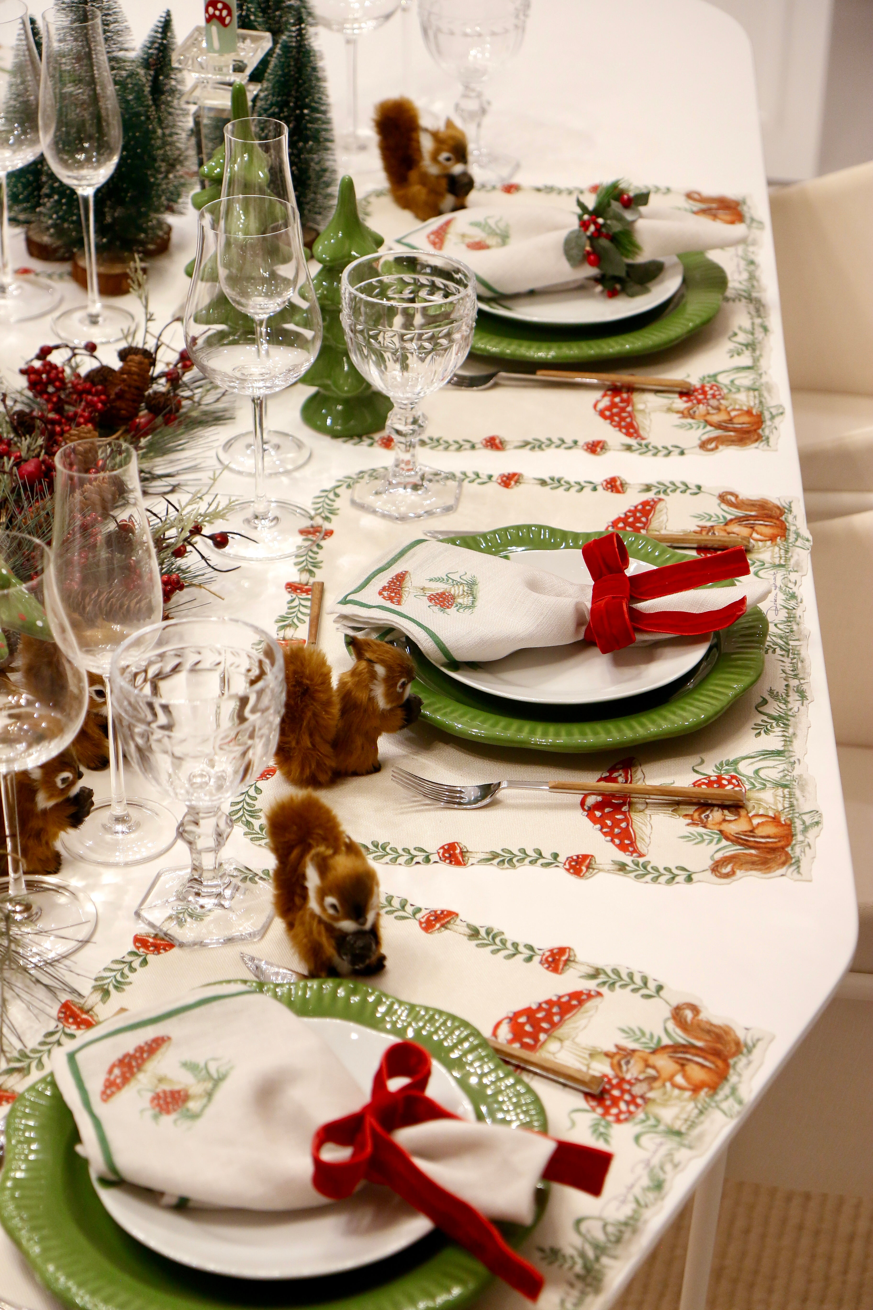 Capa de Almofada Quadrada Natal Esquilo Nozes