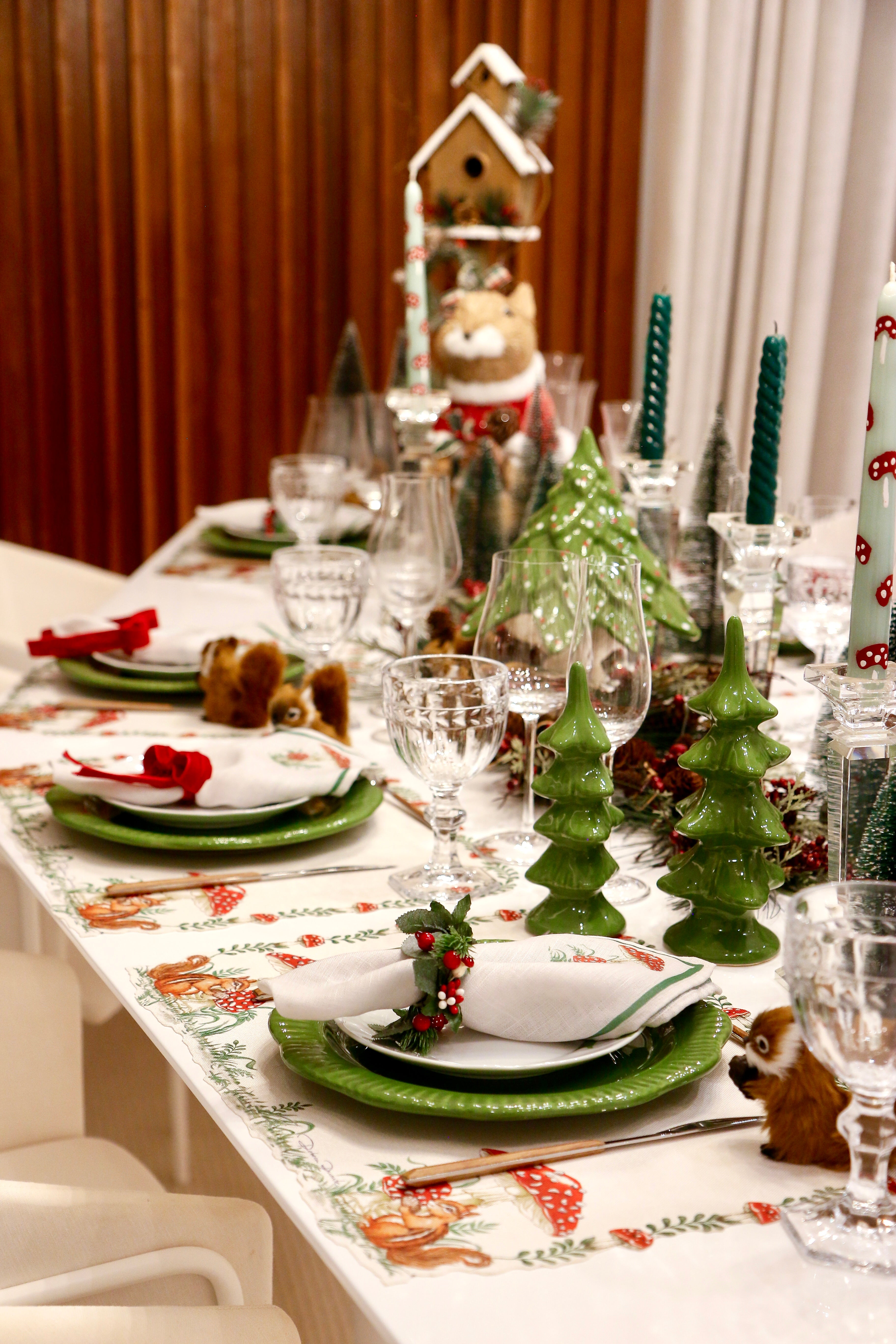 Guardanapo Cogumelos de Natal