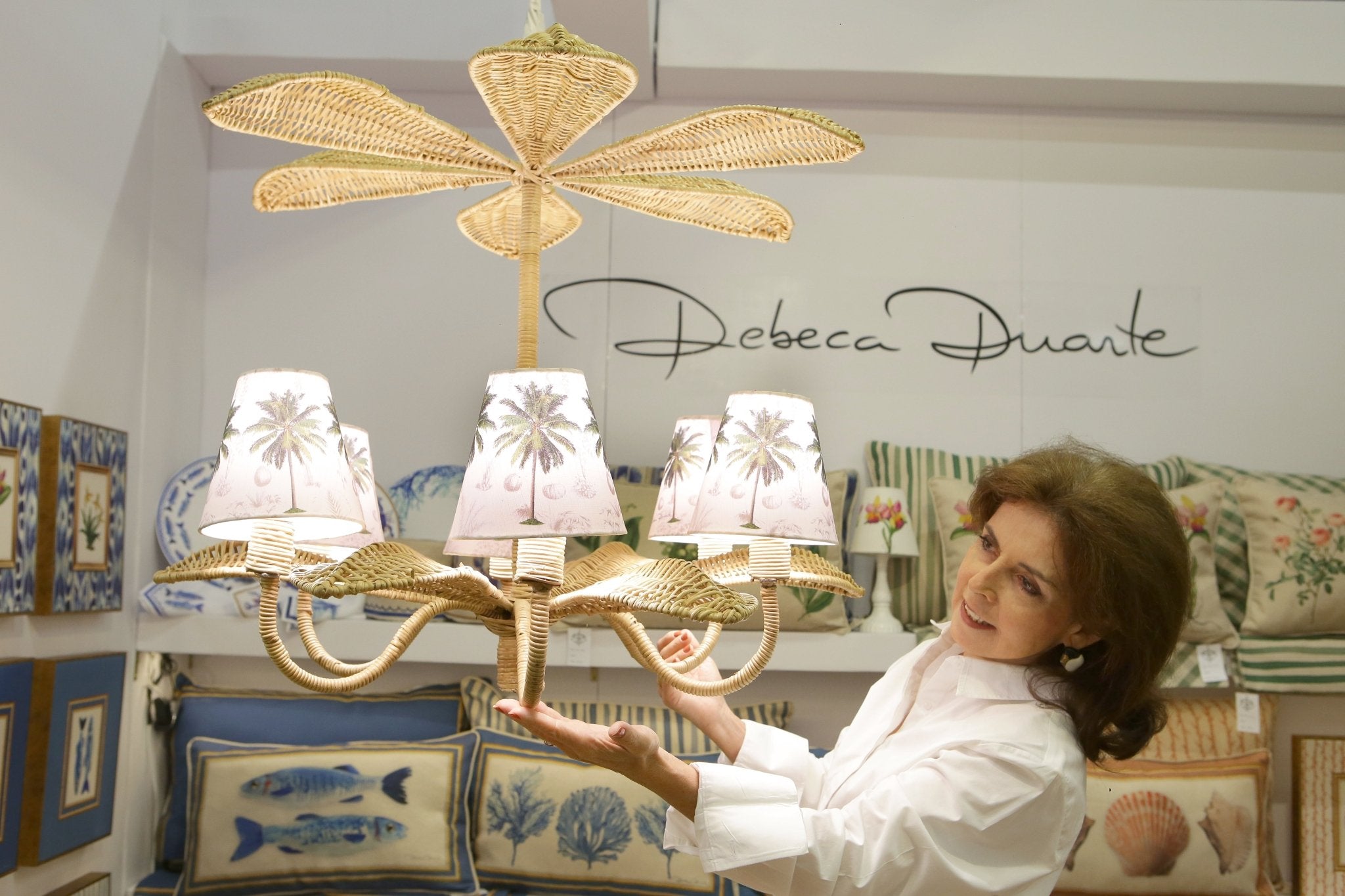 Mini Cúpula de Abajur Coqueiro - Rebeca Duarte Home