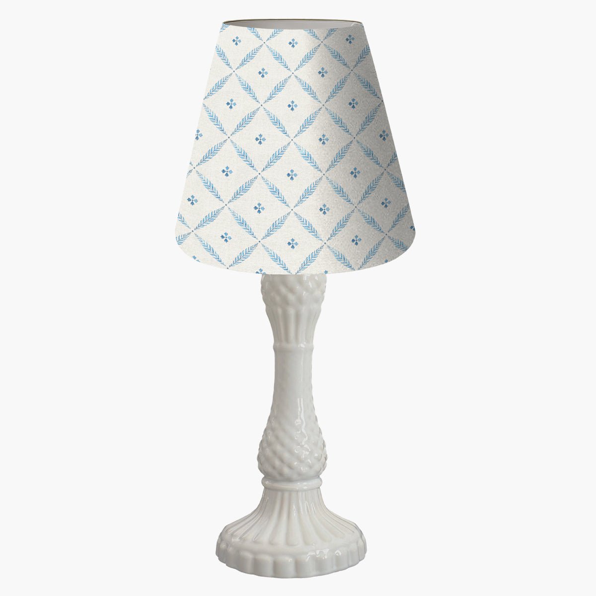 Mini Cúpula de Abajur Gravataria Azul - Rebeca Duarte Home