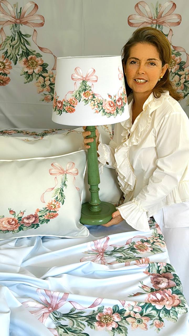 Capa de Almofada Baguete Florais Victoriano